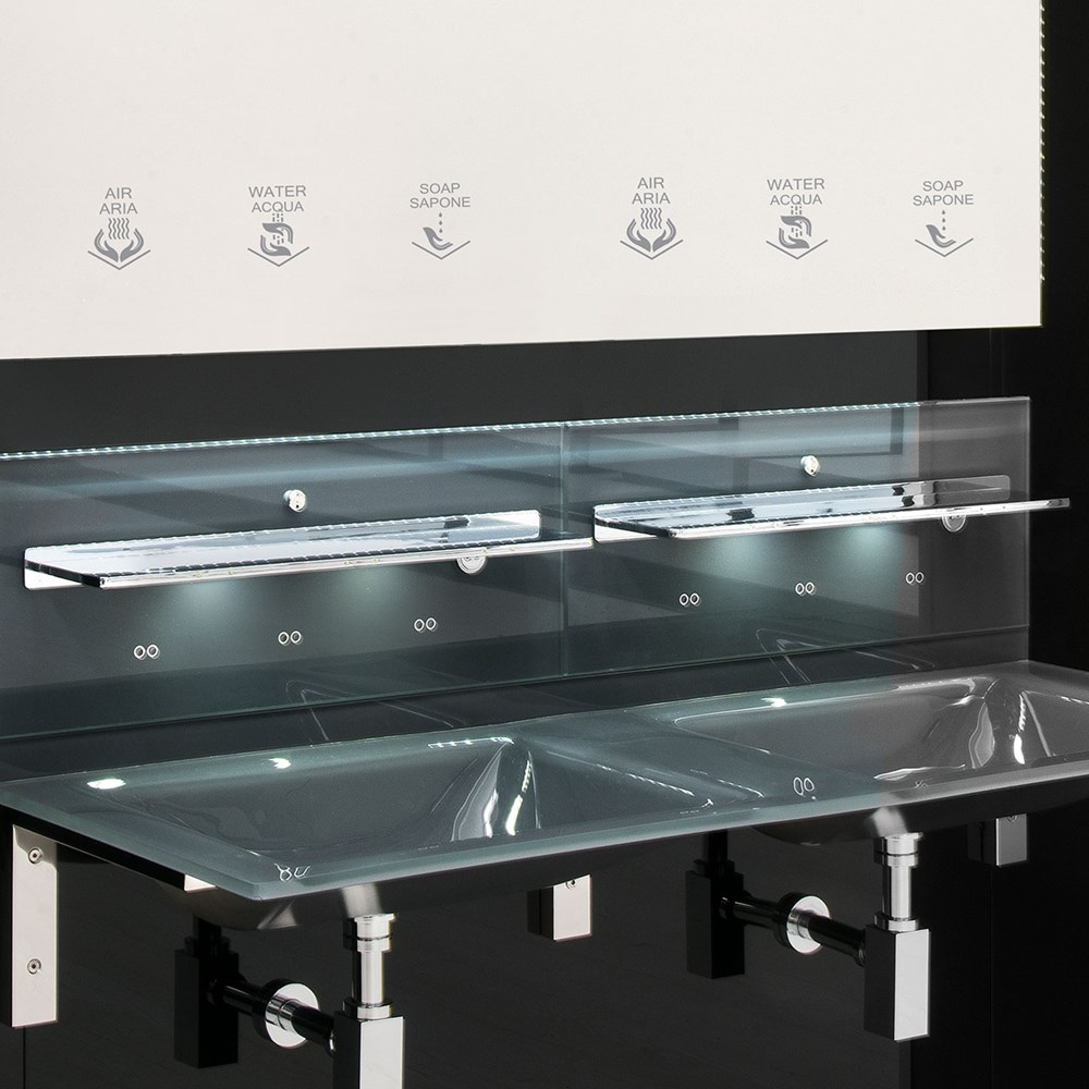 Systems Commercial Bath Sinks Glasssink Multiconsole Gallery 2
